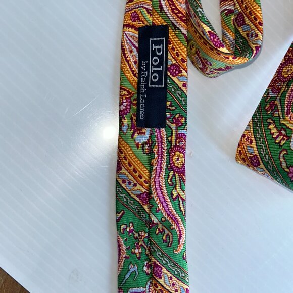 Polo by Ralph Lauren Designer Silk ties-lot of 2, made in Italy - Picture 4 of 6